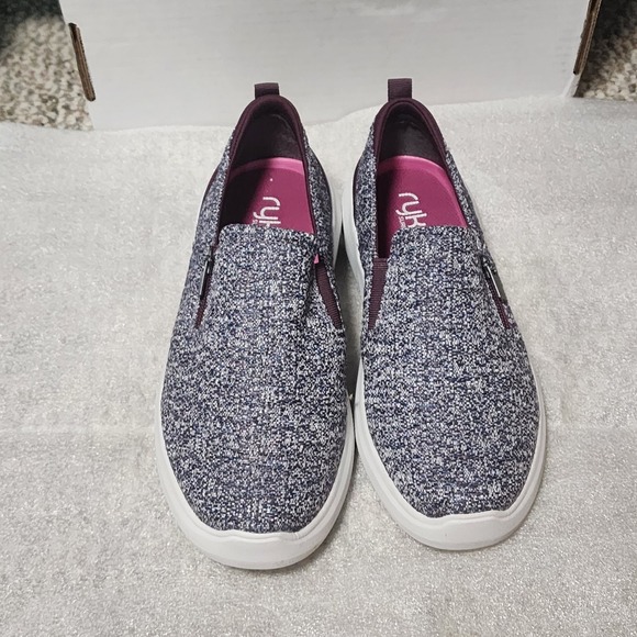 Ryka Slip-On Shoes with Zip Detail Ally Heathered Purple Grape 7.5 M Lightweight - Picture 2 of 7